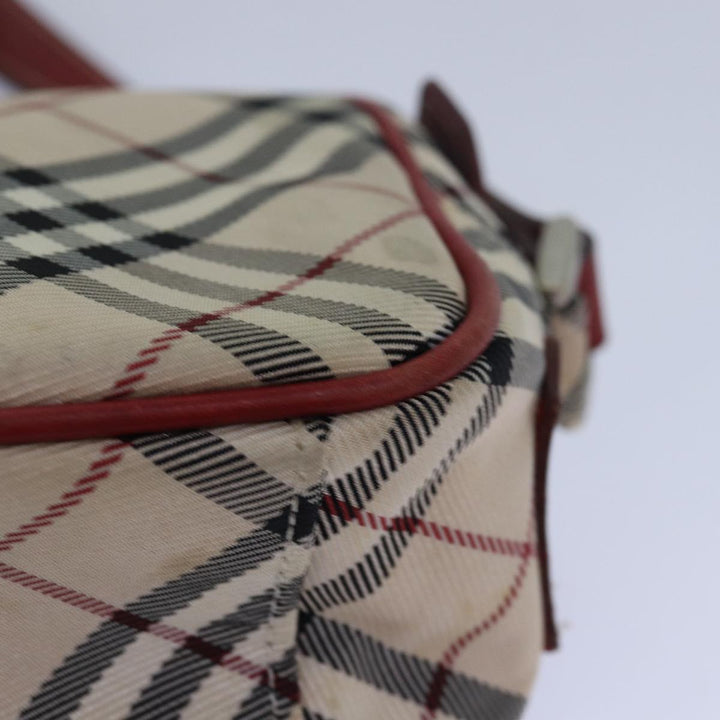 Burberry Nova Check Blue Label Shoulder Bag Nylon Beige Auth yk13226