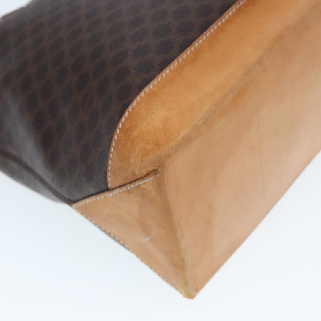 Celine Macadam Canvas Tote Bag PVC Brown Auth yk13229