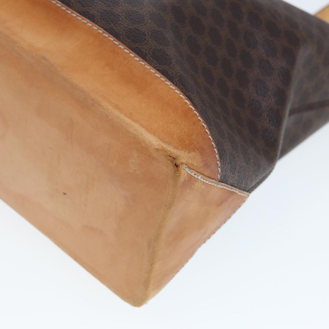 Celine Macadam Canvas Tote Bag PVC Brown Auth yk13229