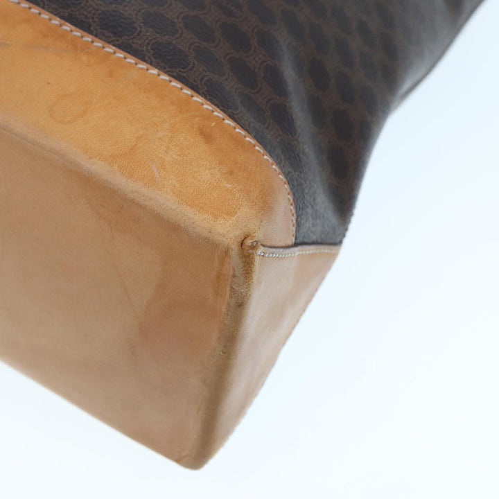 Celine Macadam Canvas Tote Bag PVC Brown Auth yk13229