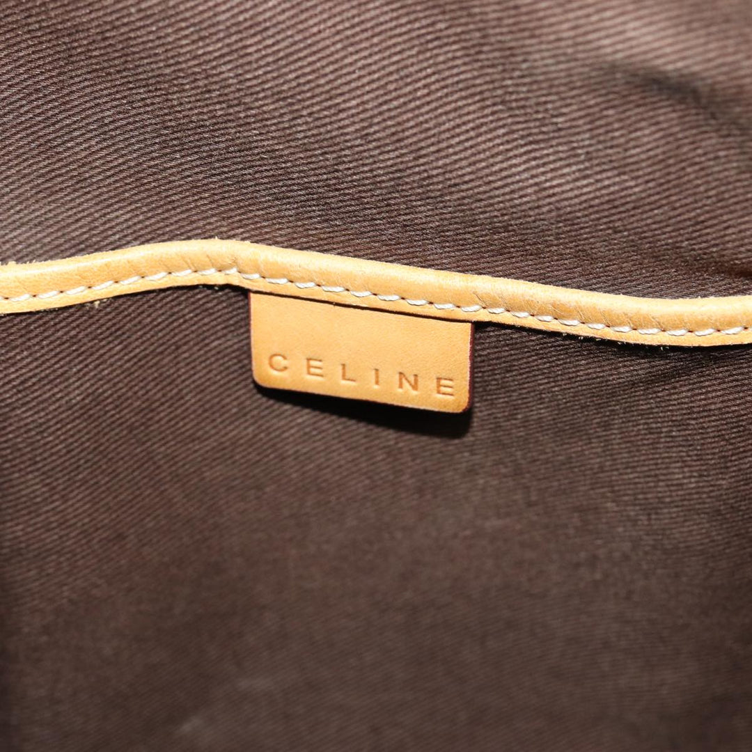 Celine Macadam Canvas Tote Bag PVC Brown Auth yk13229