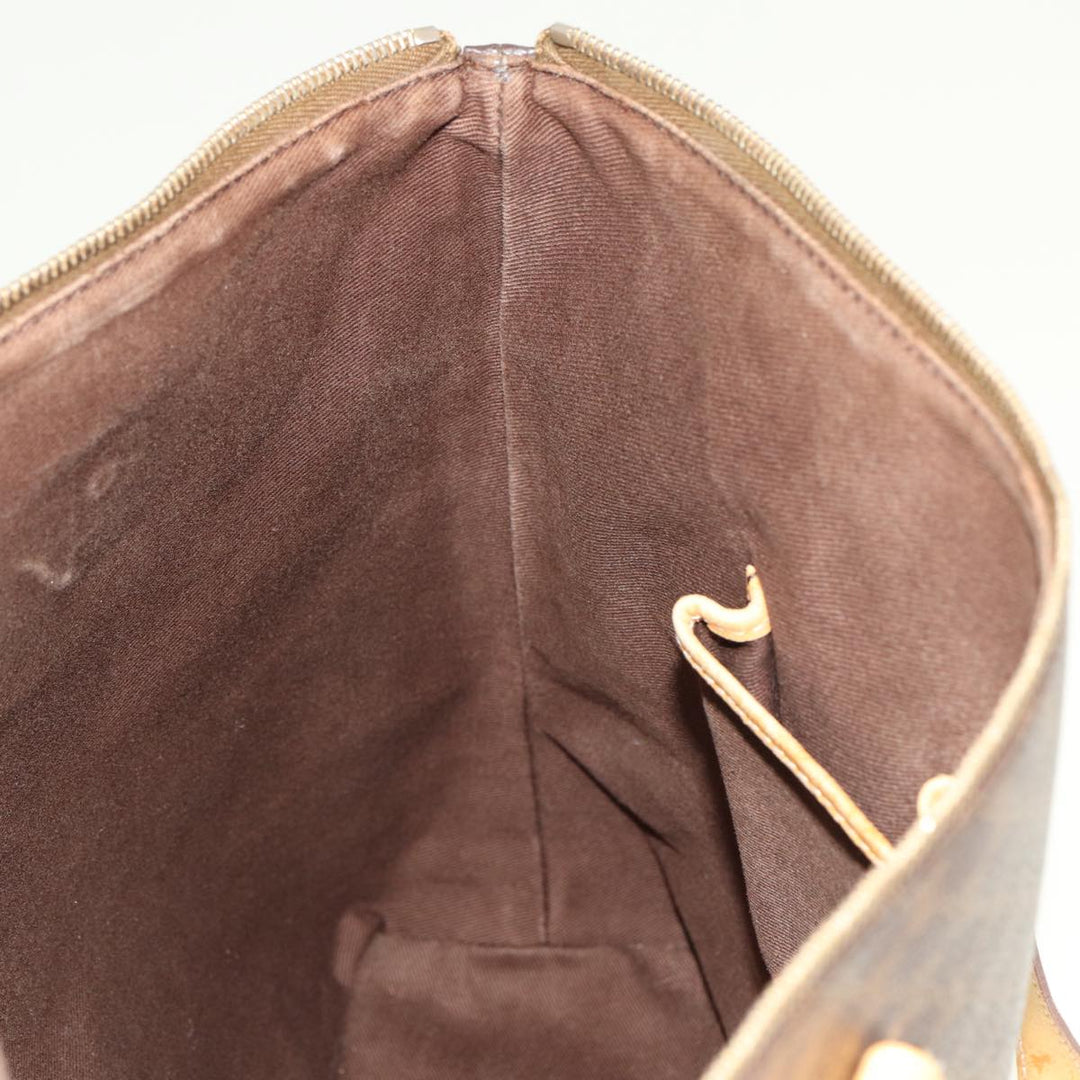 Celine Macadam Canvas Tote Bag PVC Brown Auth yk13229
