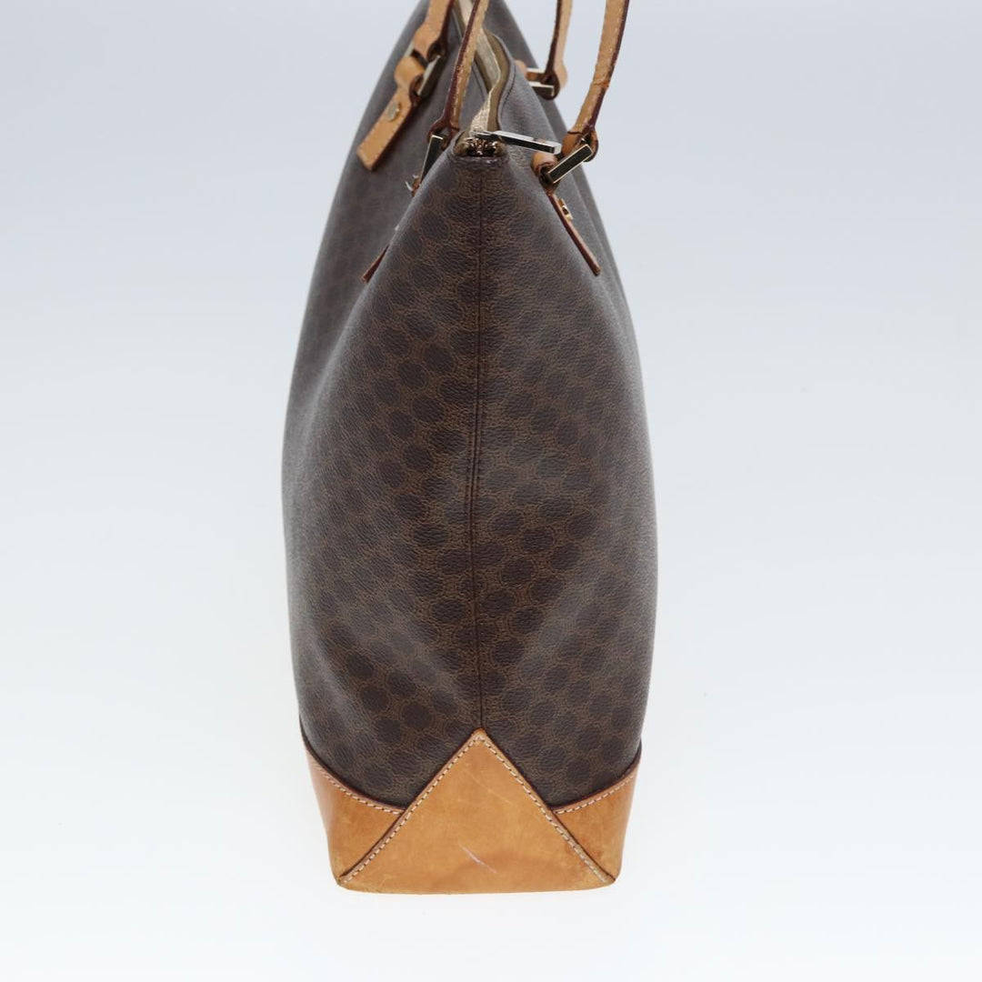 Celine Macadam Canvas Tote Bag PVC Brown Auth yk13229
