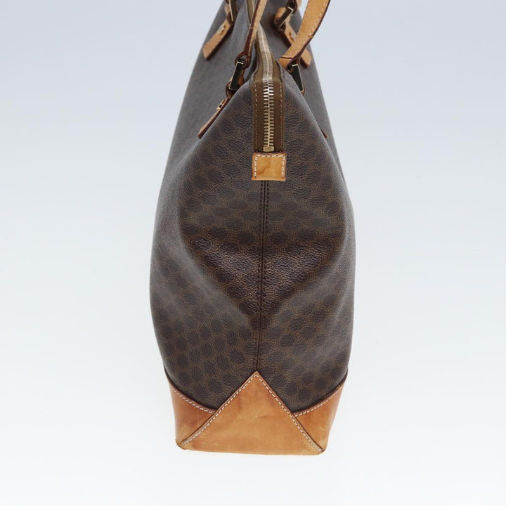 Celine Macadam Canvas Tote Bag PVC Brown Auth yk13229