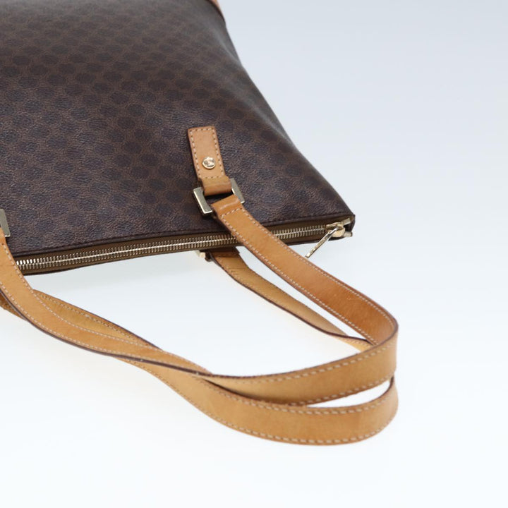 Celine Macadam Canvas Tote Bag PVC Brown Auth yk13229