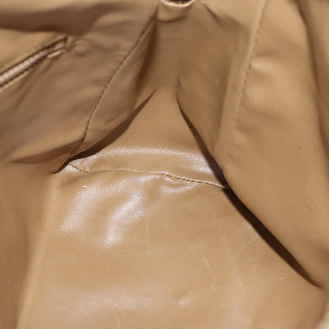 Celine Macadam Canvas Hand Bag PVC Leather Brown Auth yk13269