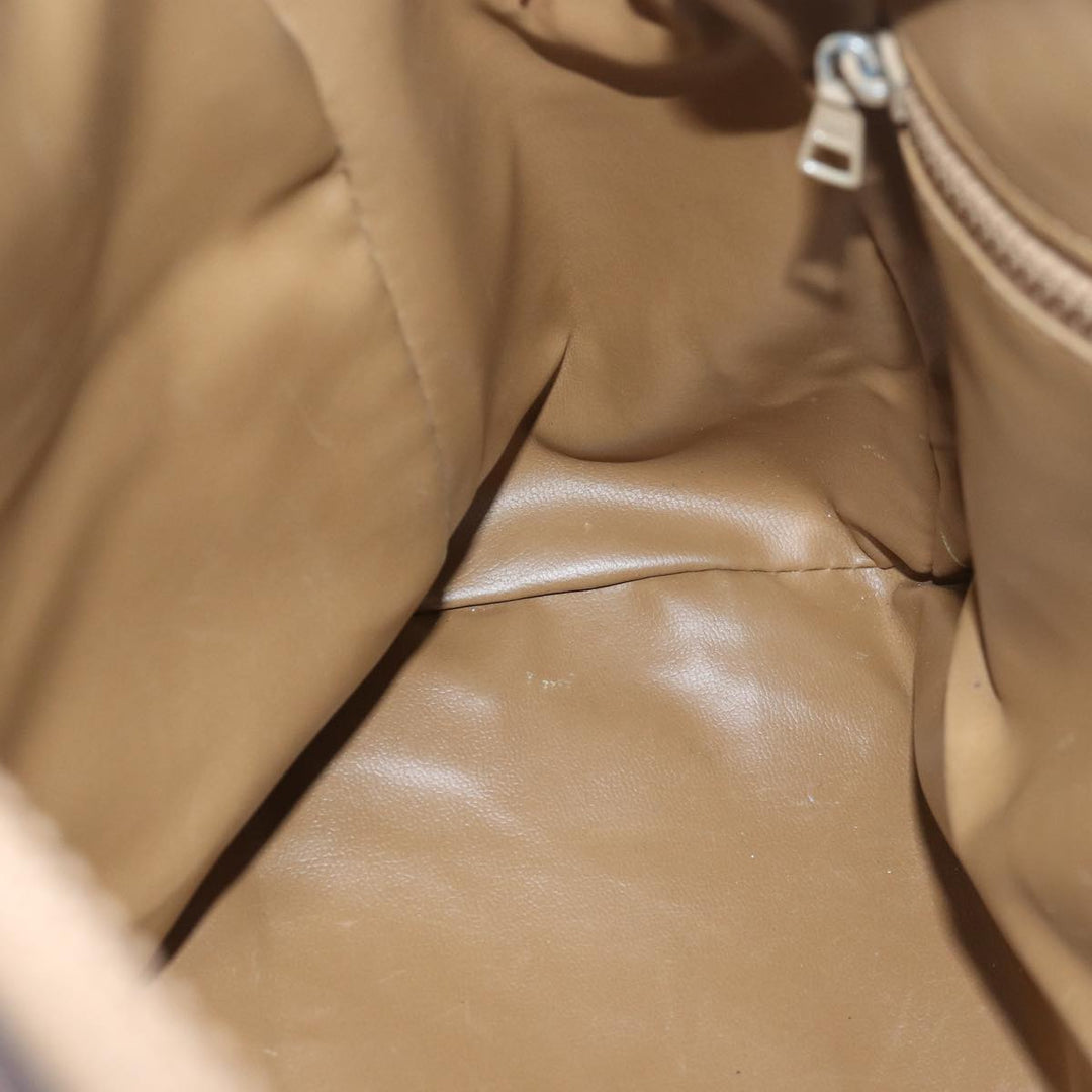 Celine Macadam Canvas Hand Bag PVC Leather Brown Auth yk13269