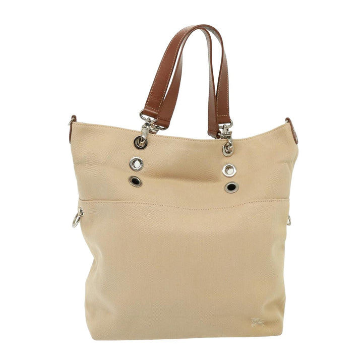 Burberry Nova Check Blue Label Tote Bag Canvas 2way Beige Auth yk13273