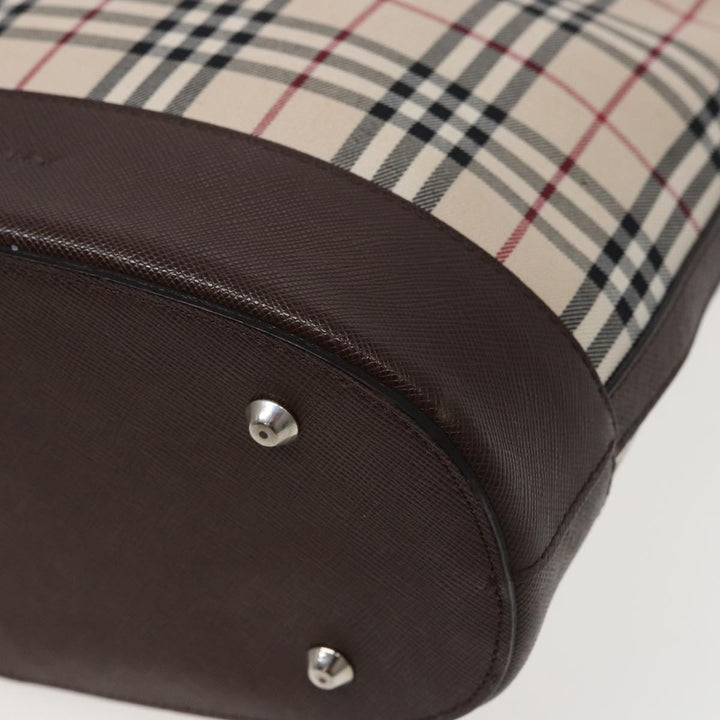 Burberry Nova Check Tote Bag Canvas Beige Auth yk13282