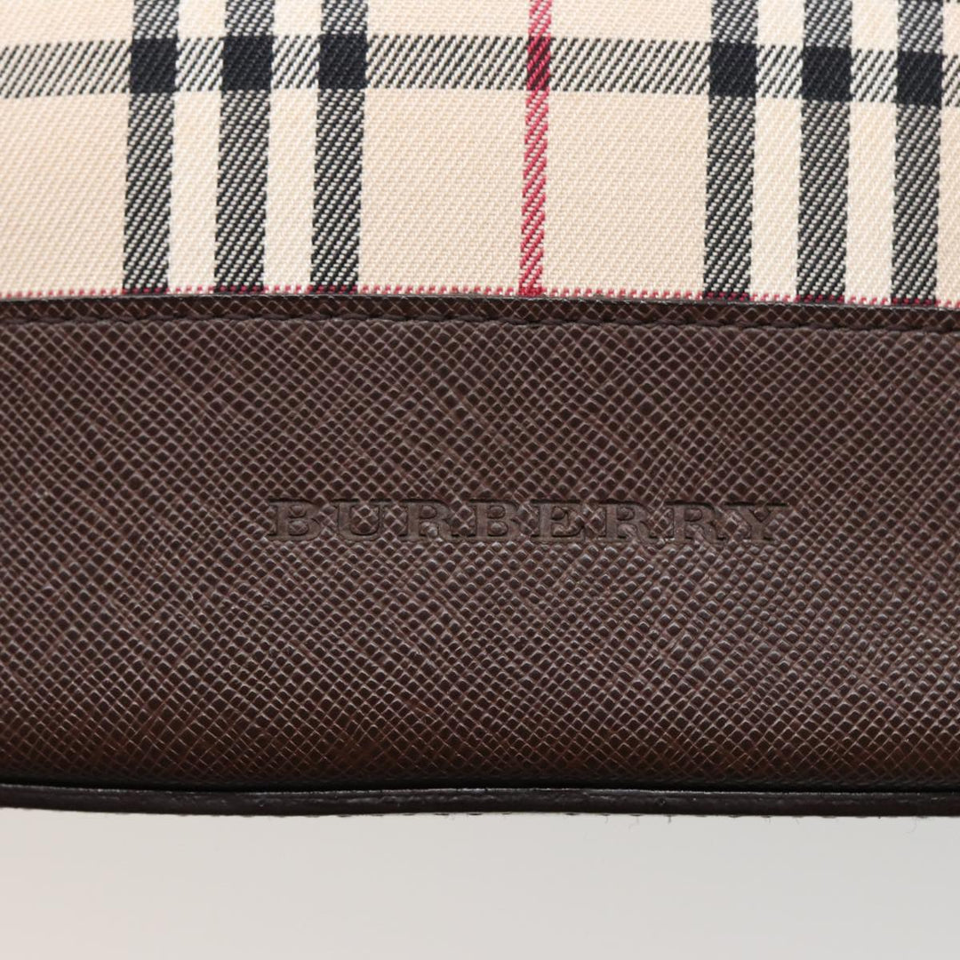 Burberry Nova Check Tote Bag Canvas Beige Auth yk13282
