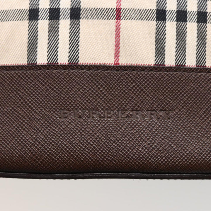 Burberry Nova Check Tote Bag Canvas Beige Auth yk13282