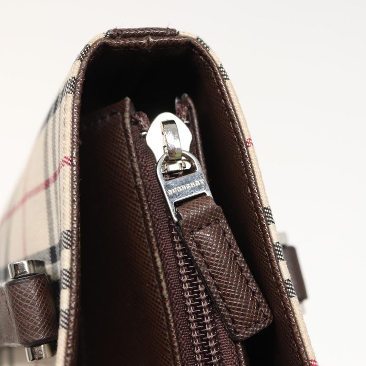Burberry Nova Check Tote Bag Canvas Beige Auth yk13282