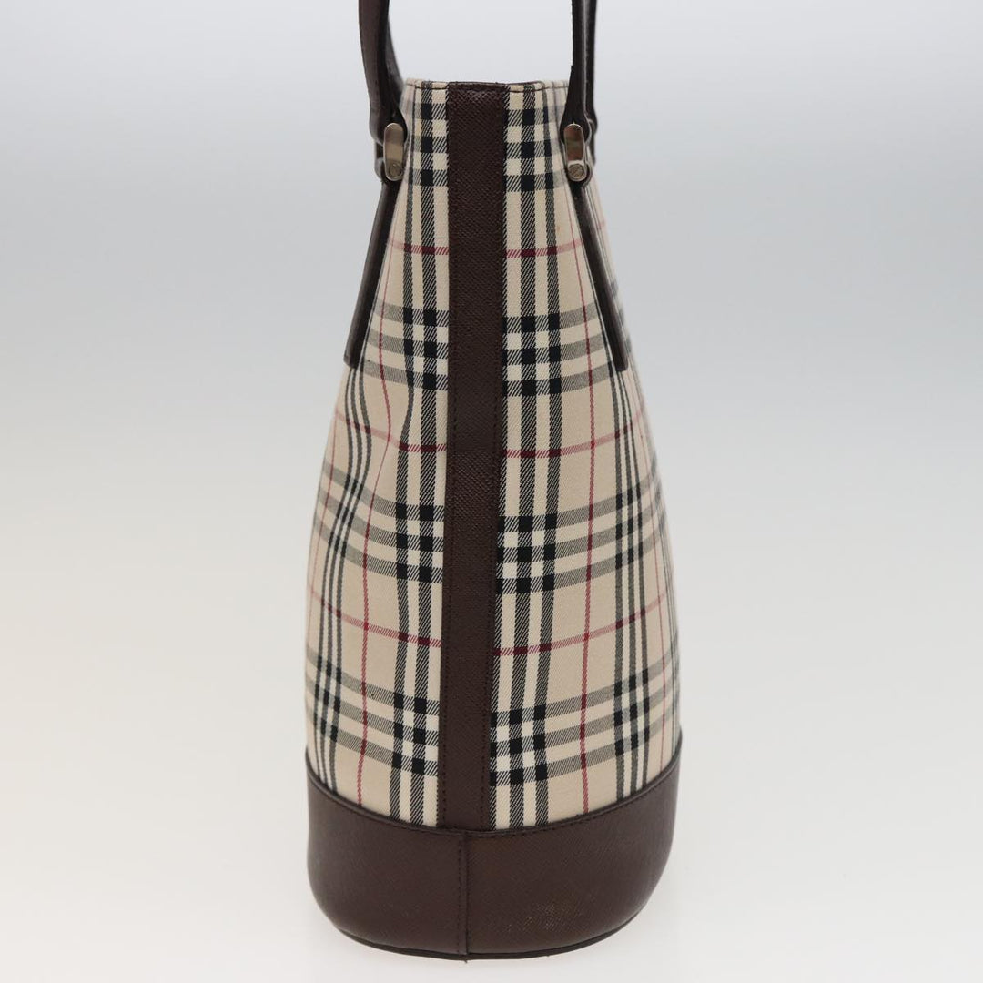 Burberry Nova Check Tote Bag Canvas Beige Auth yk13282
