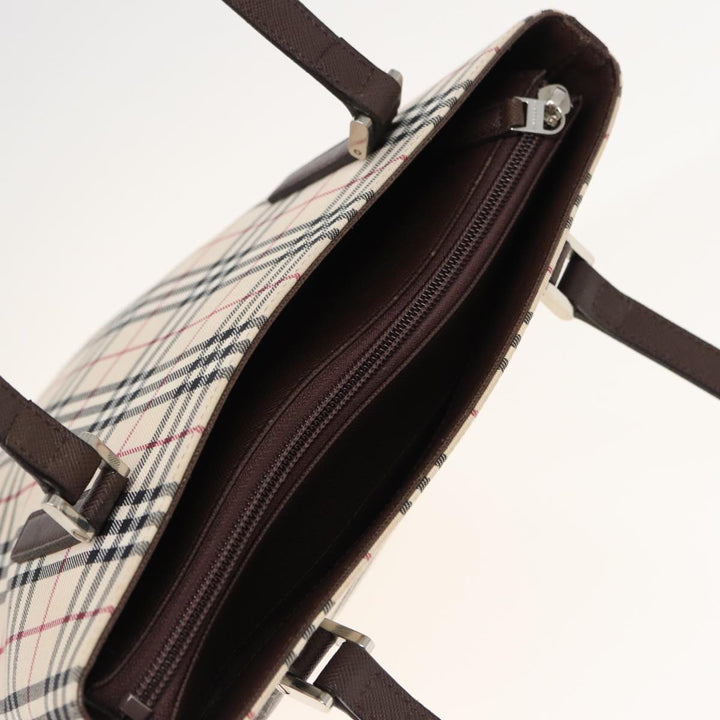 Burberry Nova Check Tote Bag Canvas Beige Auth yk13282