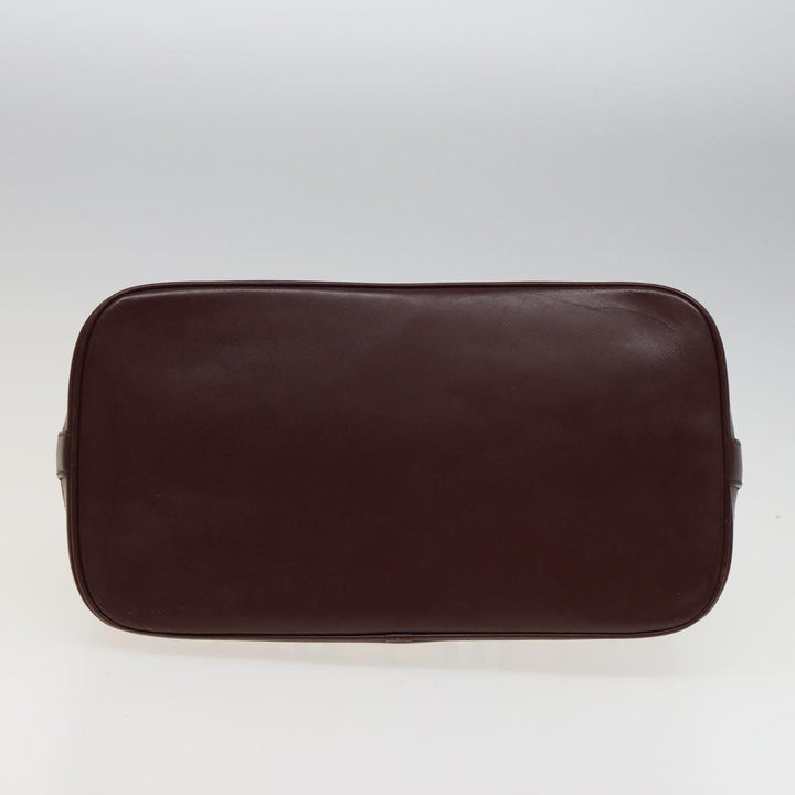 Burberry Nova Check Hand Bag PVC Leather Beige Auth yk13293