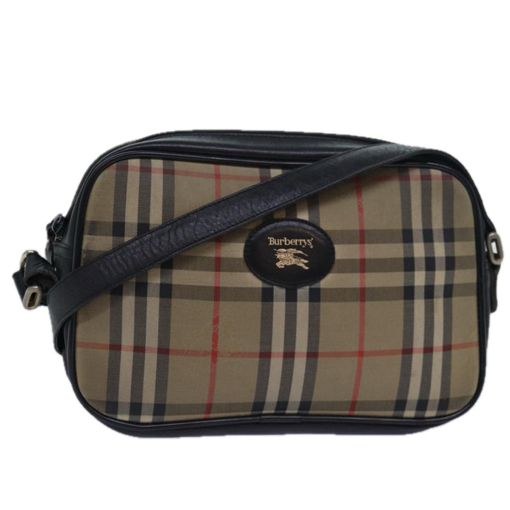 BurberrySs Nova Check Shoulder Bag Canvas Beige Auth yk13298