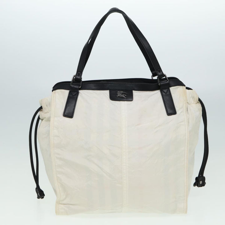 Burberry Gucci GG Canvas Tote Bag Nylon 2Set Beige White Auth yk13418