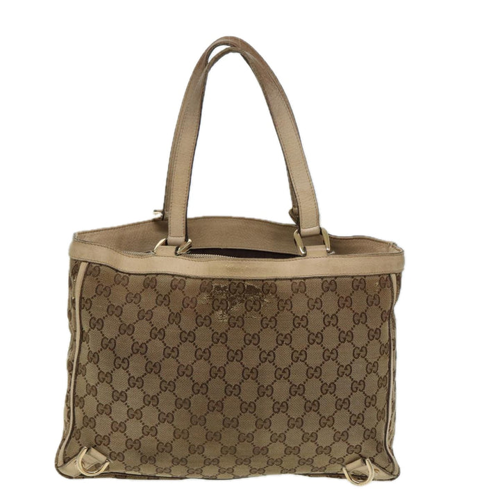 Burberry Gucci GG Canvas Tote Bag Nylon 2Set Beige White Auth yk13418