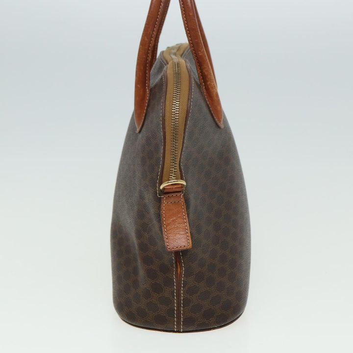 Celine Macadam Canvas Hand Bag PVC Leather Brown Auth yk13595