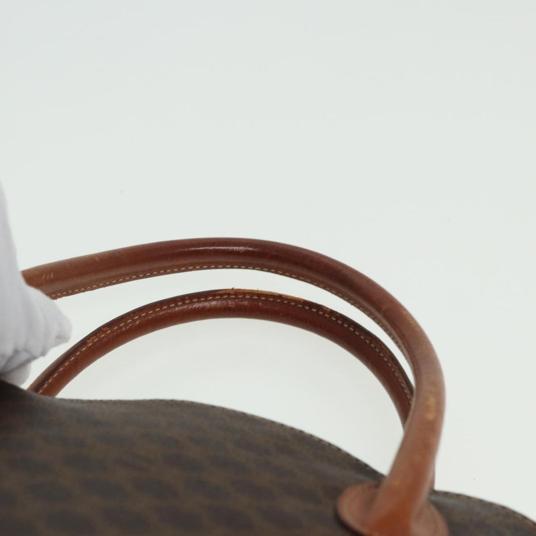 Celine Macadam Canvas Hand Bag PVC Leather Brown Auth yk13595