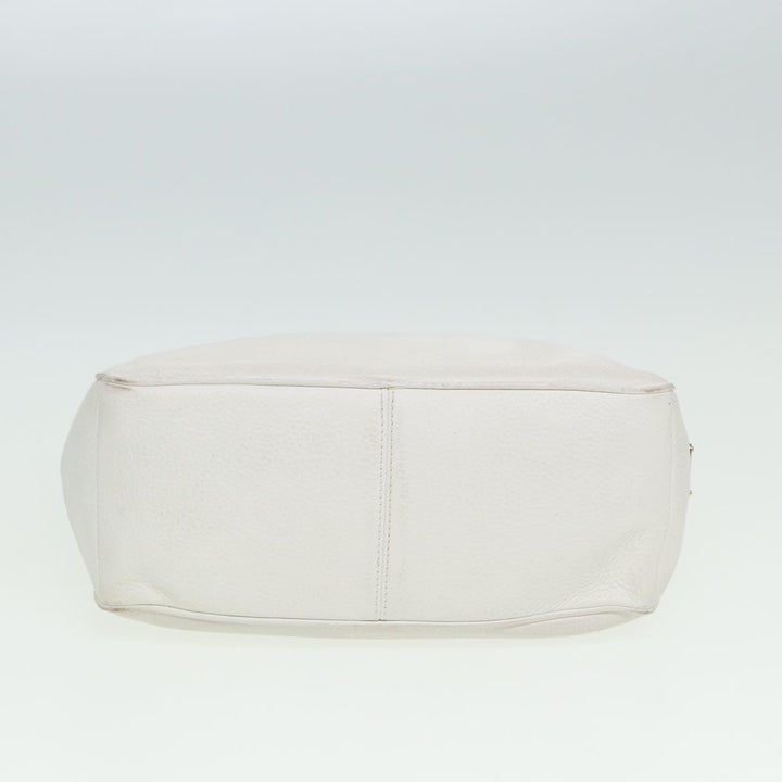 Celine Boogie bag Hand Bag Leather White Auth yk13610