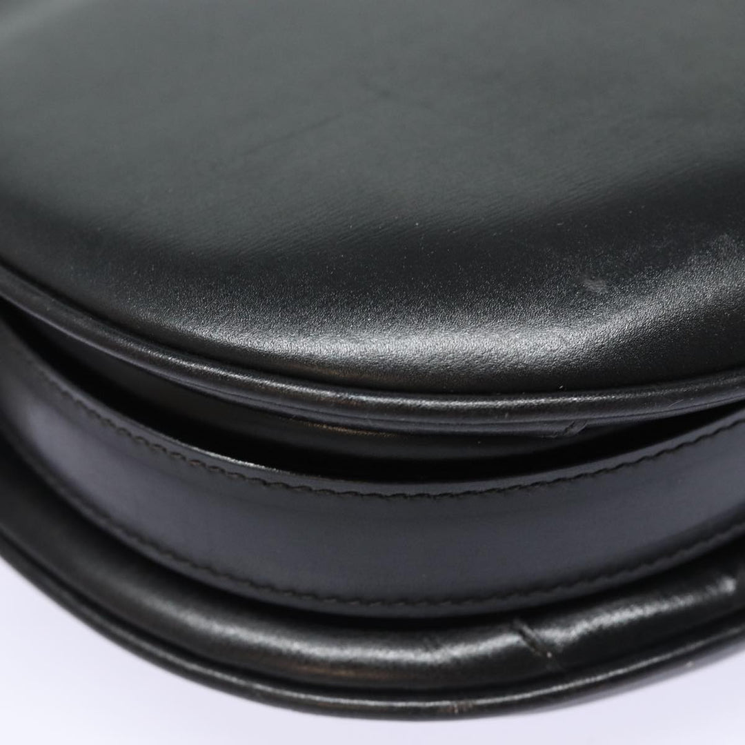 Celine Shoulder Bag Leather Black 13626