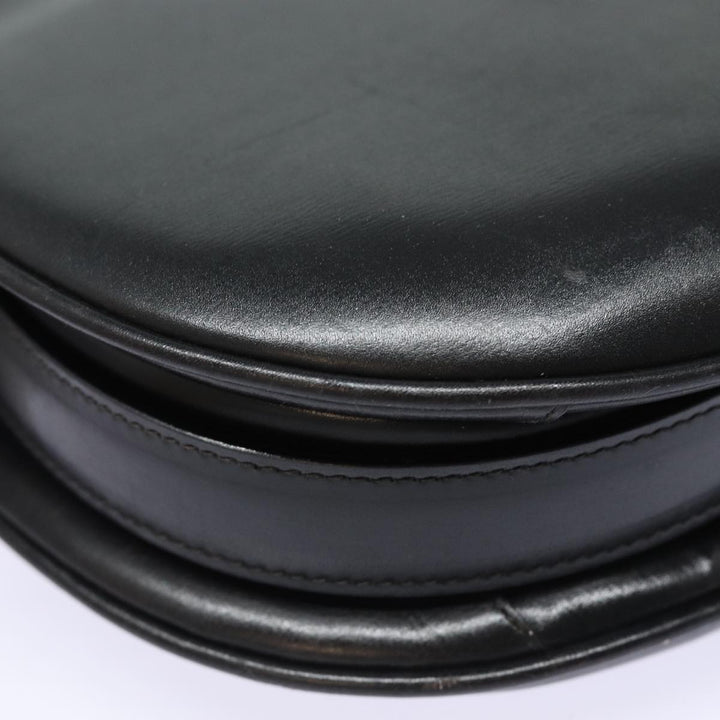 Celine Shoulder Bag Leather Black 13626