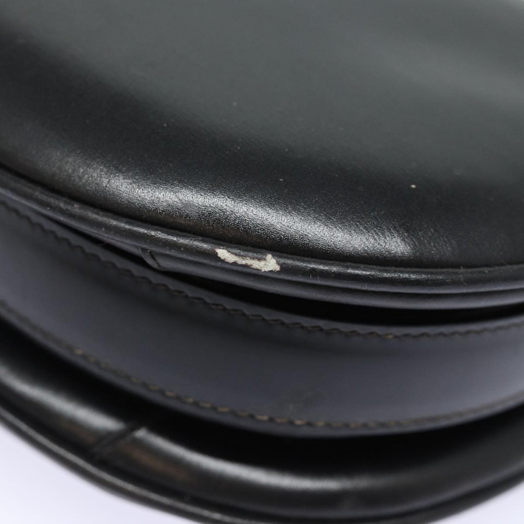 Celine Shoulder Bag Leather Black 13626