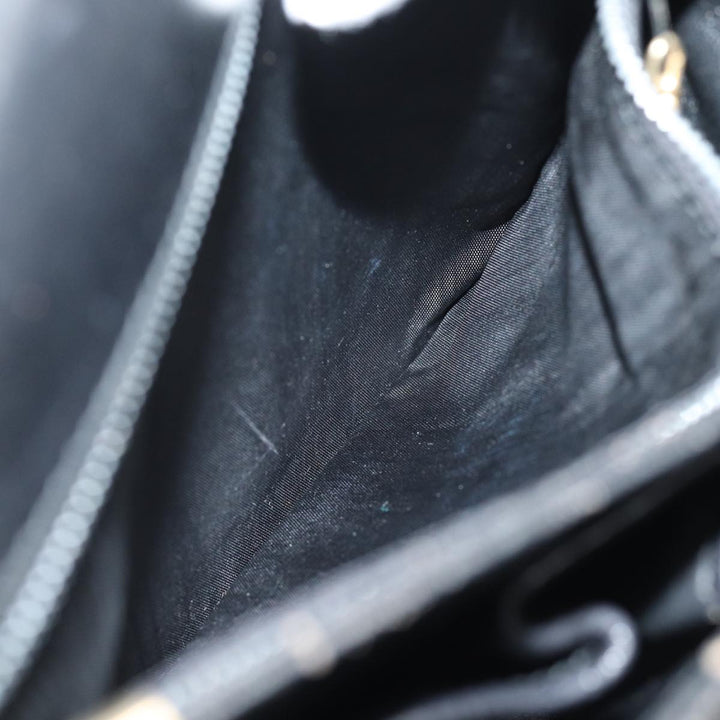 Celine Shoulder Bag Leather Black 13626