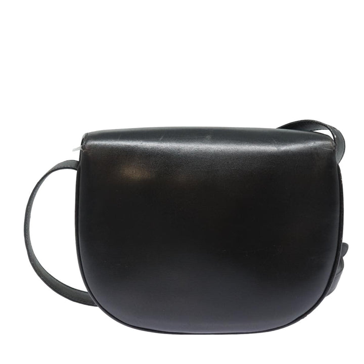 Celine Shoulder Bag Leather Black 13626