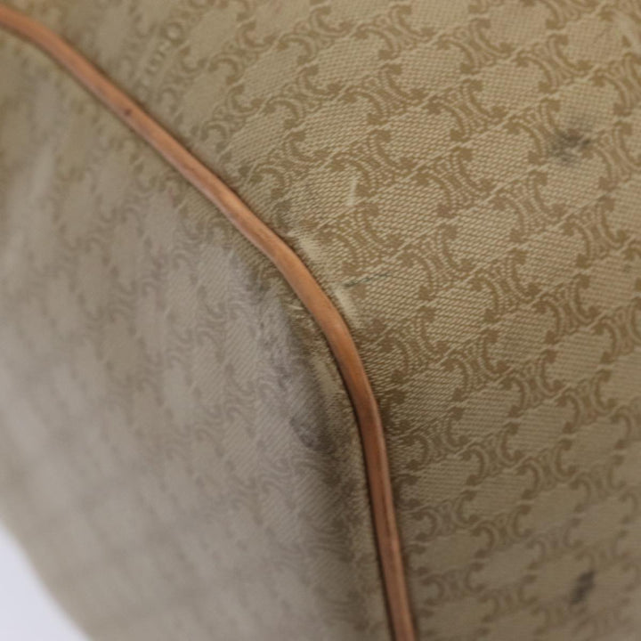 Celine Macadam Canvas Boston Bag Beige Auth yk13637