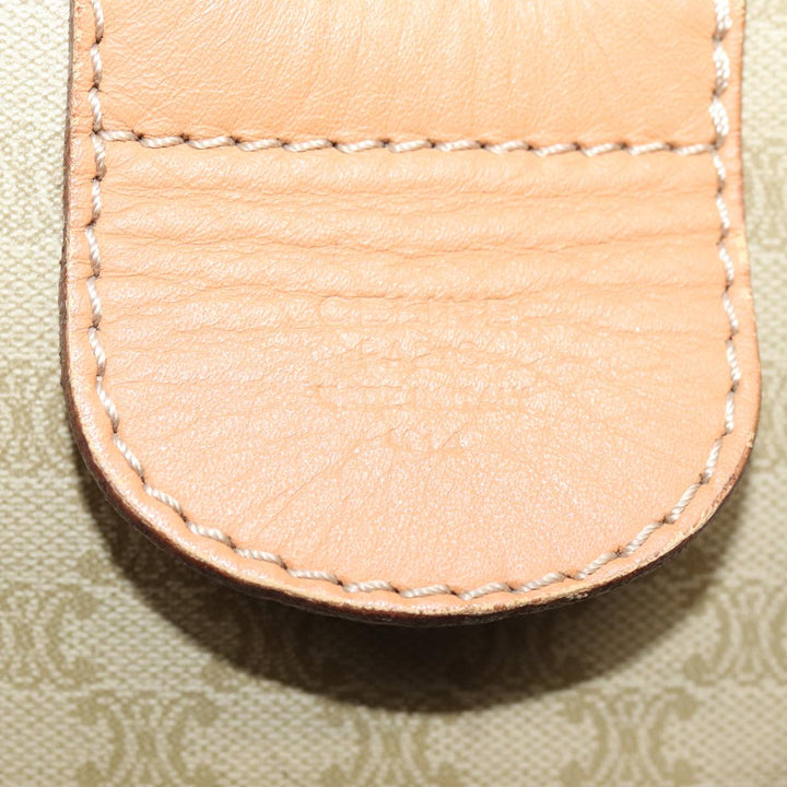 Celine Macadam Canvas Boston Bag Beige Auth yk13637