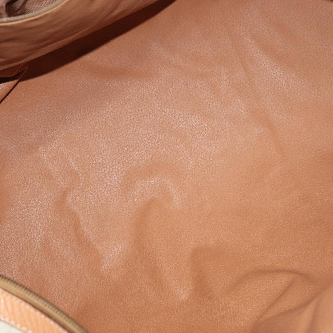 Celine Macadam Canvas Boston Bag Beige Auth yk13637