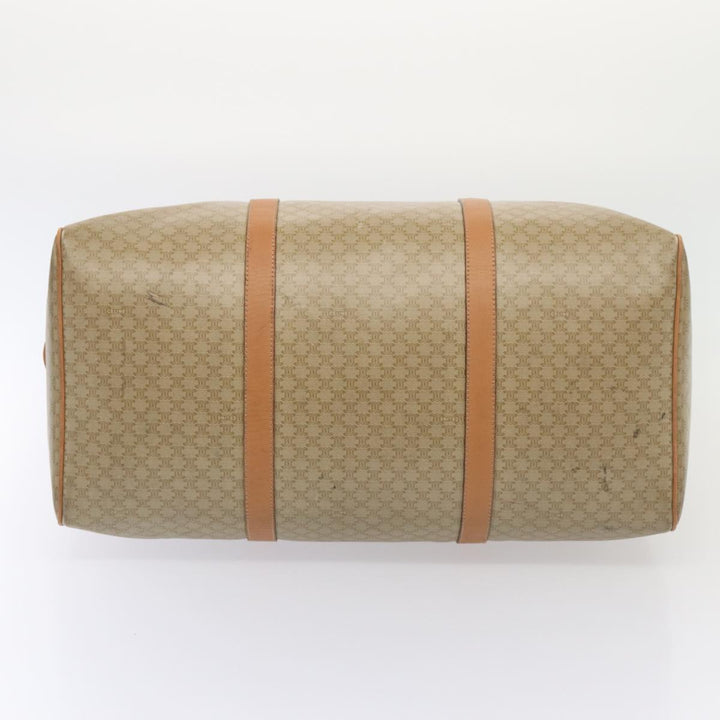 Celine Macadam Canvas Boston Bag Beige Auth yk13637