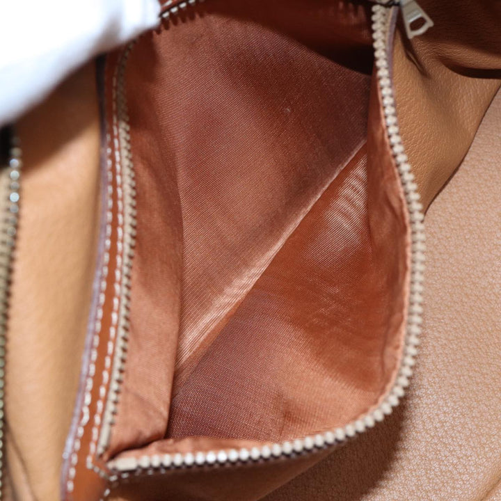 Celine Macadam Canvas Hand Bag PVC Leather Brown Auth yk13638