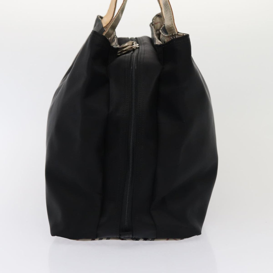 Burberry Hand Bag Nylon Black Auth yk13647