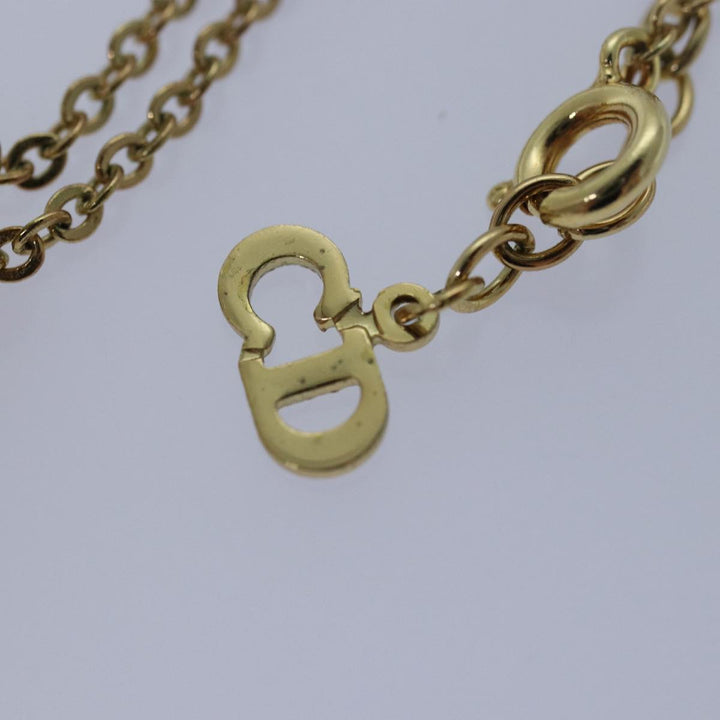 CHRISTIAN Top quality Dior Necklace metal Gold Auth yk13672