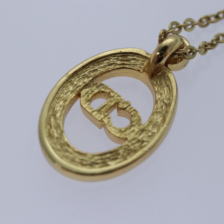CHRISTIAN Top quality Dior Necklace metal Gold Auth yk13672