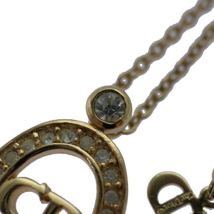 CHRISTIAN Top quality Dior Necklace metal Gold Auth yk13672