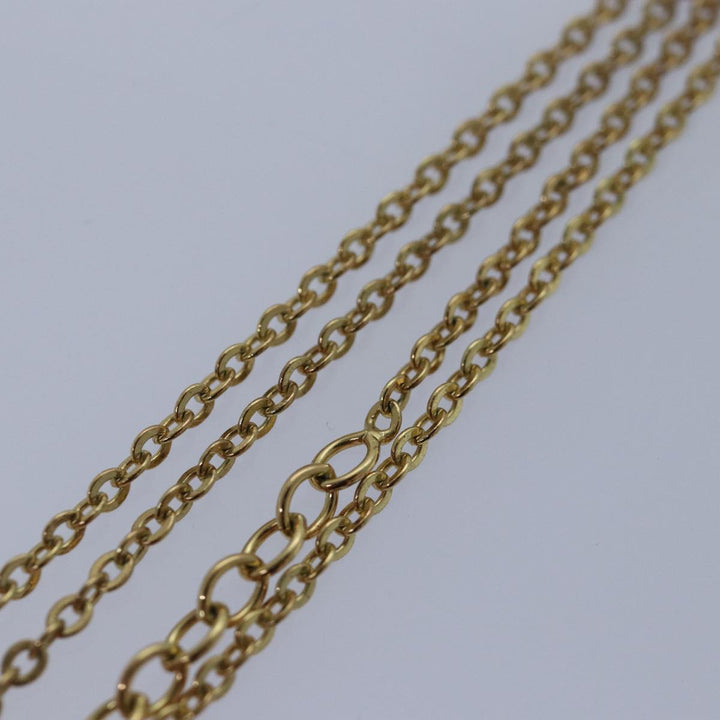 CHRISTIAN Top quality Dior Necklace metal Gold Auth yk13672
