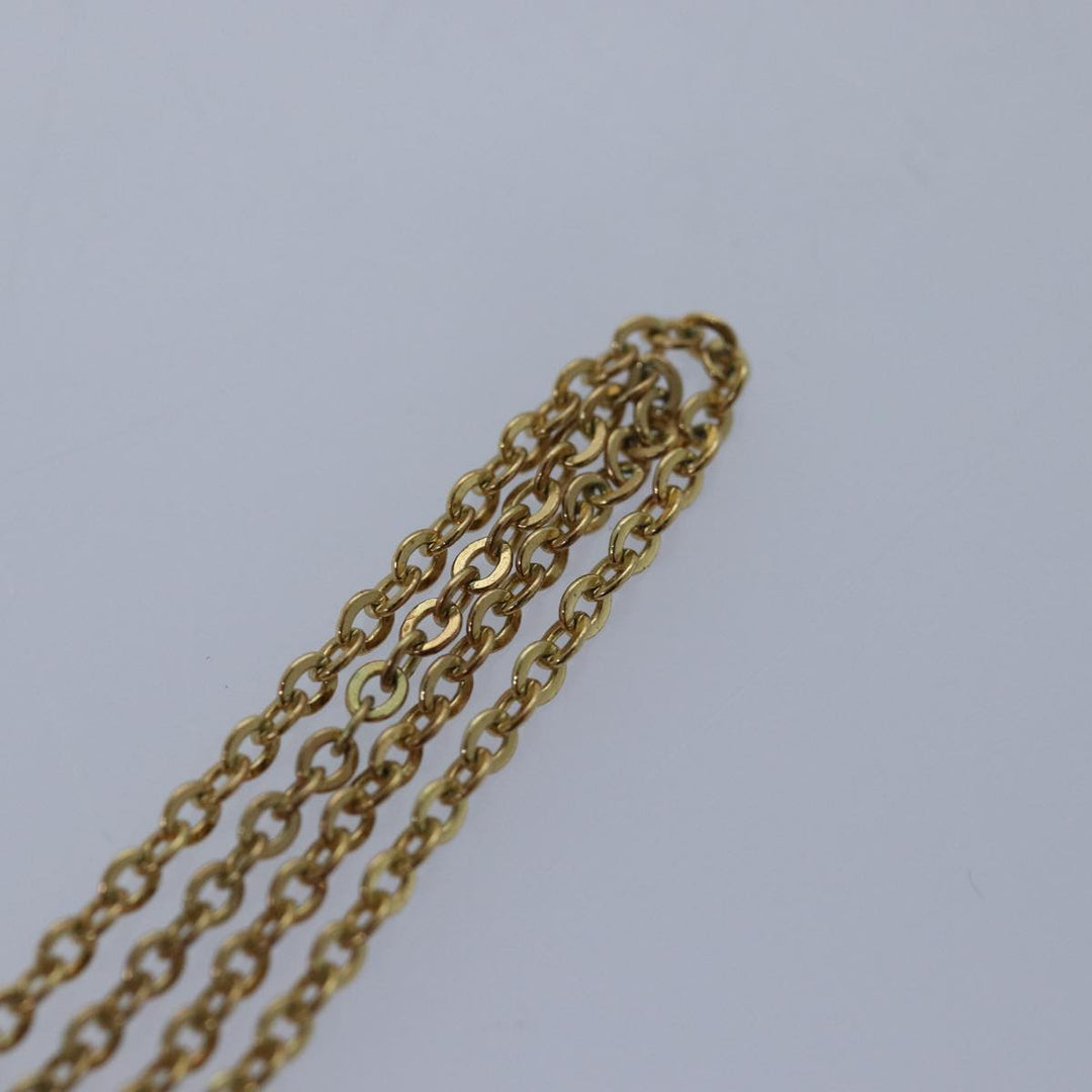 CHRISTIAN Top quality Dior Necklace metal Gold Auth yk13672