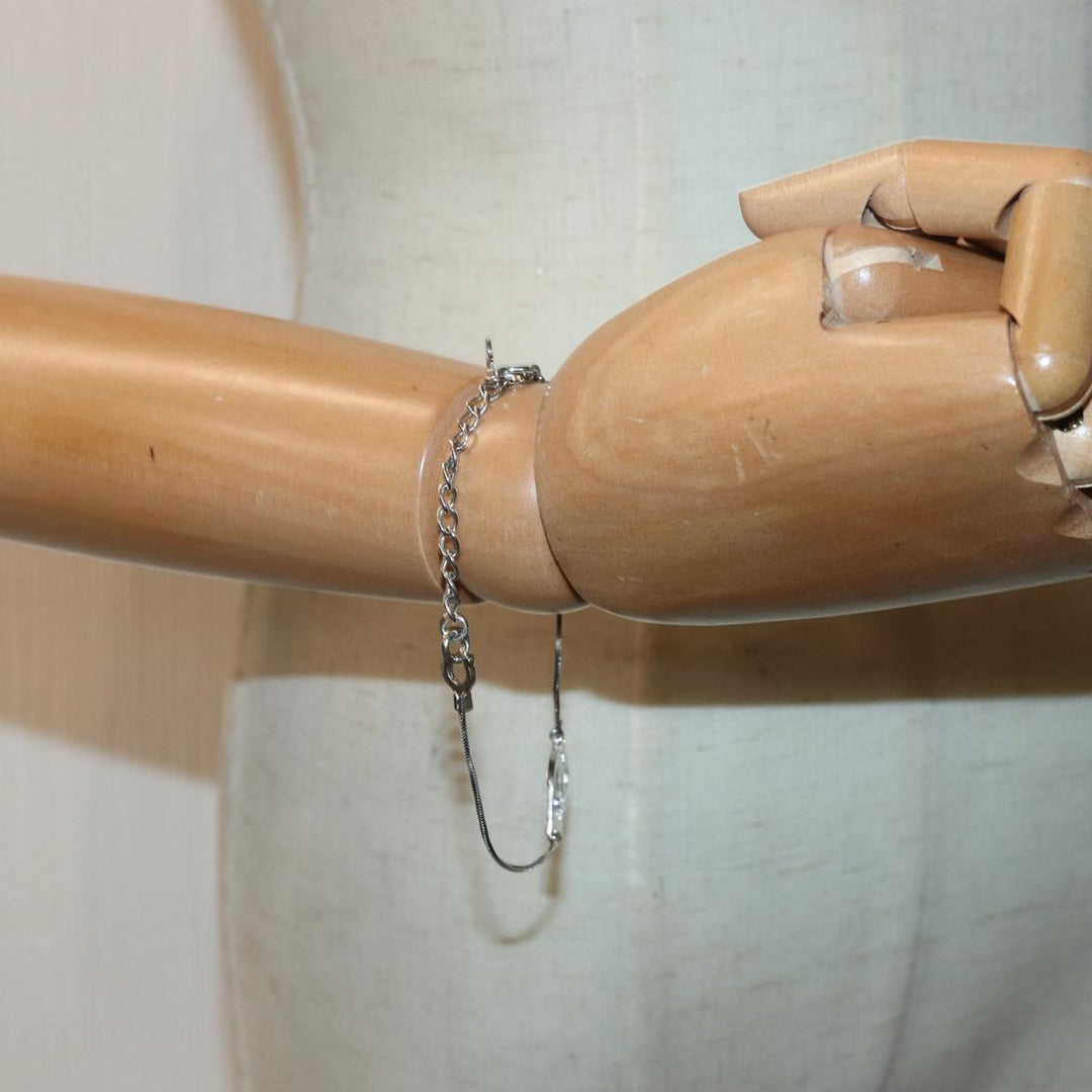CHRISTIAN Top quality Dior Bracelet metal Silver Auth yk13673