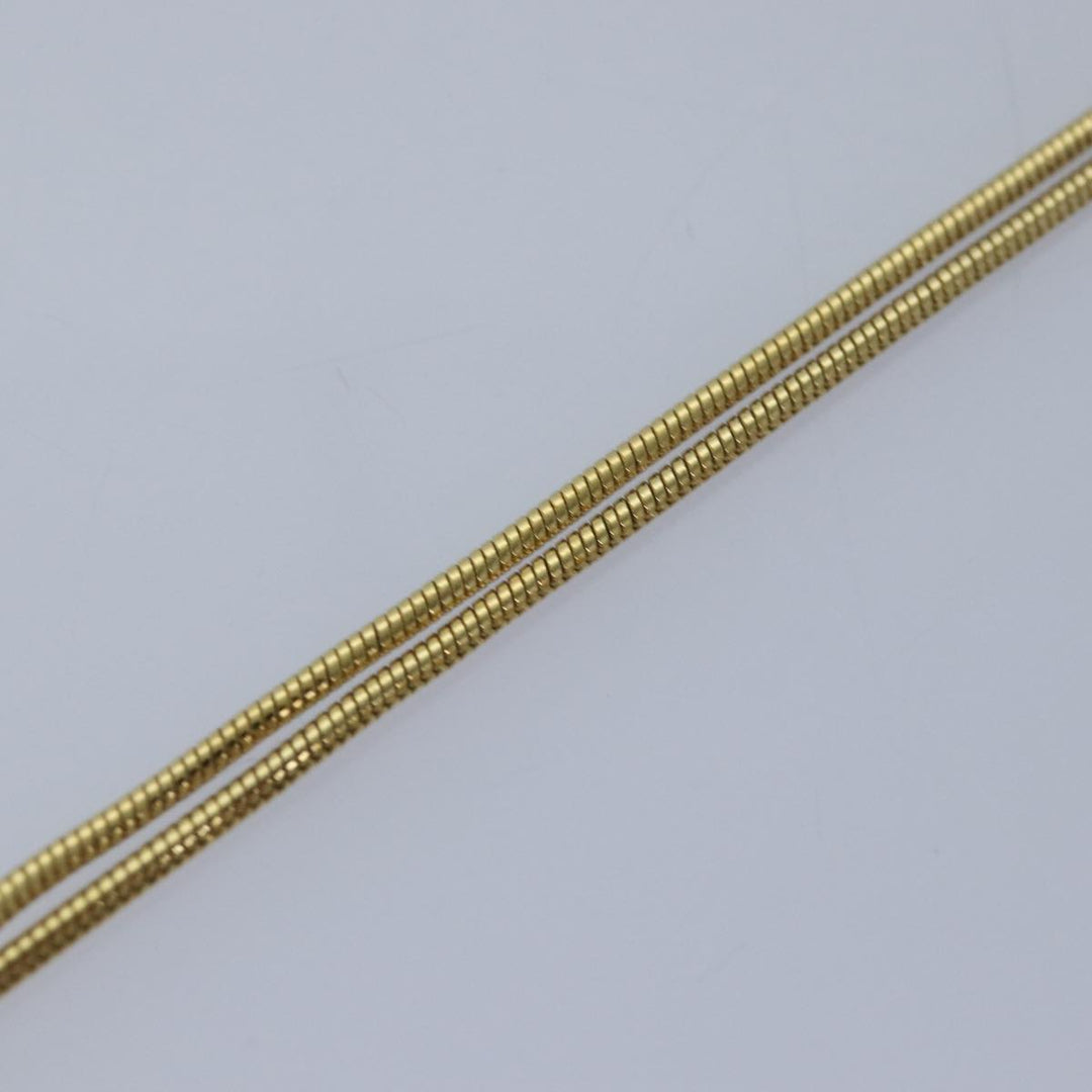 CHRISTIAN Top quality Dior Necklace metal Gold Auth yk13674