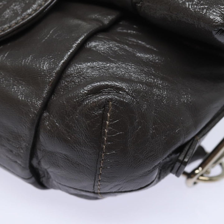 Chloe Hand Bag Enamel Brown yk13703