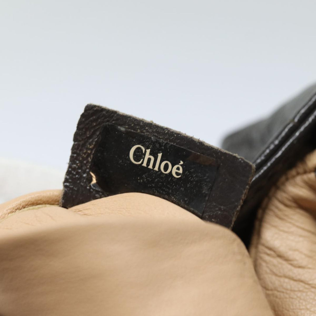 Chloe Hand Bag Enamel Brown yk13703