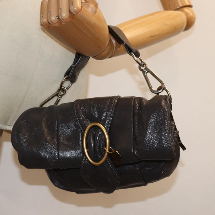 Chloe Hand Bag Enamel Brown yk13703