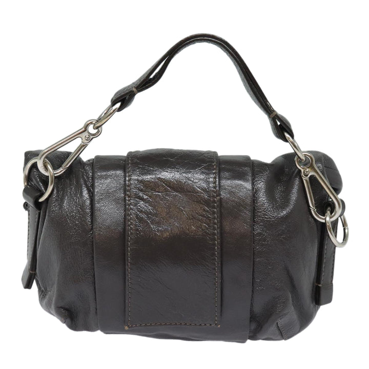 Chloe Hand Bag Enamel Brown yk13703