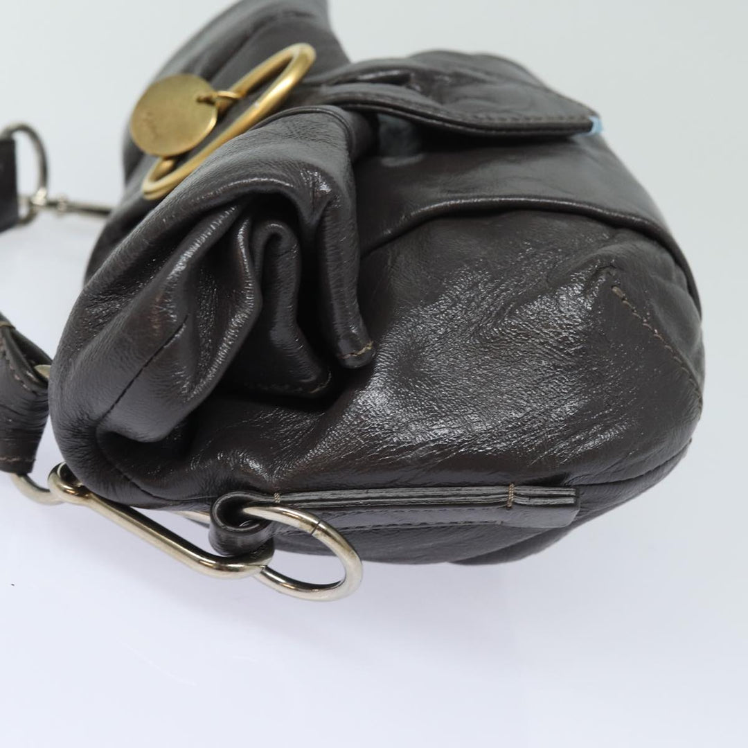 Chloe Hand Bag Enamel Brown yk13703