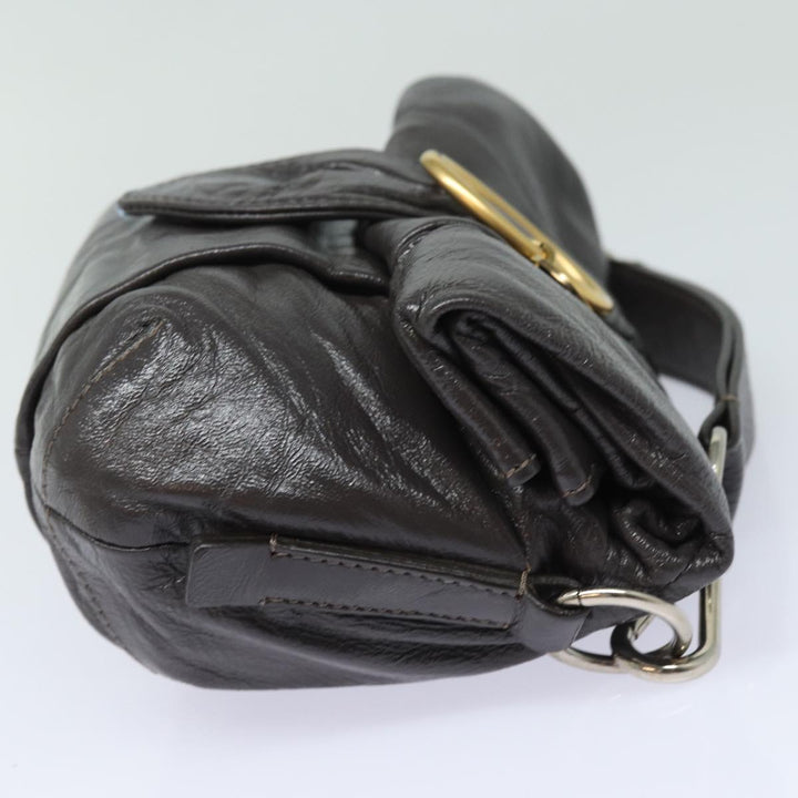Chloe Hand Bag Enamel Brown yk13703