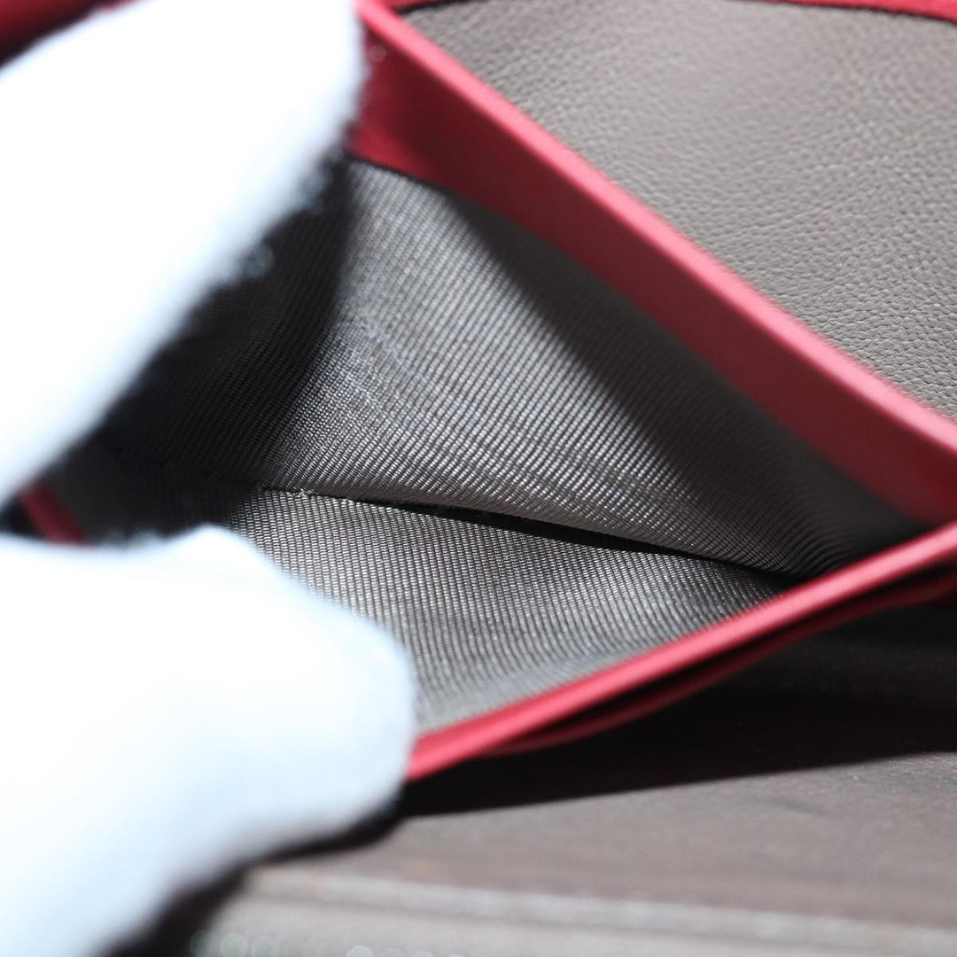 Bottega veneta INTRECCIATO Long Wallet Leather Red Auth yk13729